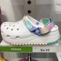 ⊙ஐ crocs แท้ hiker สี ombre Clog (สีใหม่) 2023 รองเท้าไปทะเล พื้นหนา น่ารัก สําหรับผู้หญิง รองเท้าหัวโตส้นสูง 208285