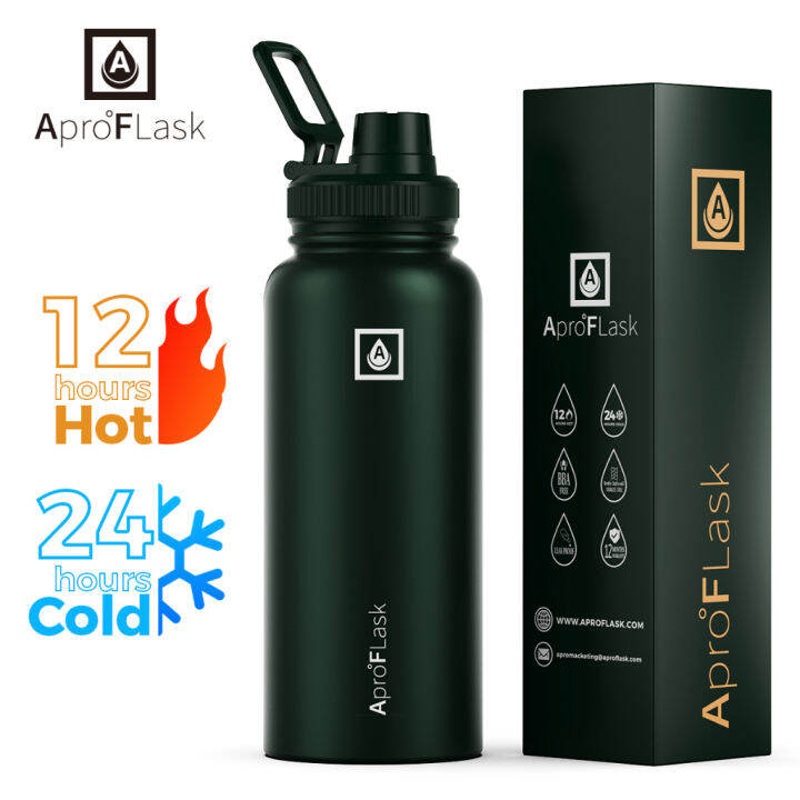 Apro°Flask 32oz Gradual Wide Mouth with Spout Lid Tumbler Vacuum ...