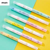 CHEPIN ทนทาน สีลูกกวาด อุปกรณ์สำนักงาน นักเรียนเครื่องเขียน เครื่องหมายจุด ปากกาเรืองแสง ปากกาวาดภาพ ปากกาเน้นข้อความลบได้ ปากกากราฟฟิตี