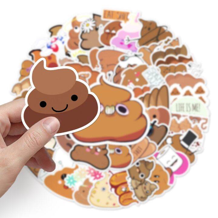 hot-dt-10-50pcs-poop-emoticons-reward-sticker-for-magazine-office-teacher-label-2022