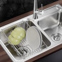 ✁✥ↂ 304 stainless steel sink drain retractable basket kitchen filter