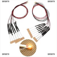 [DAYDAYTO] 10Pcs 20cm t0603wm pre-soldered micro 0.1mm copper wired white smd led 060