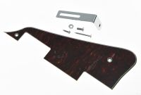 KAISH LP Pickguard Scratch Plate Tortoise 3 Ply with Chrome Bracket