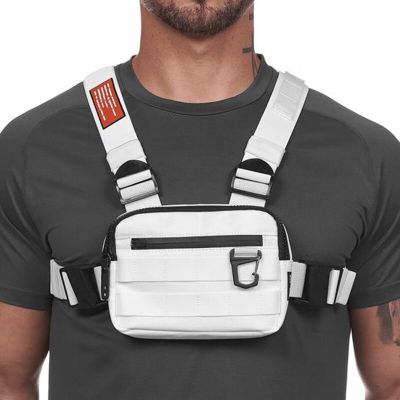 ：“{—— Chest Rig Running Bag Men Streetwear Hip Hop Waist Pack Fashion Outdoor Sport Gym Training Fitness Accessories Tactical Vest Bag