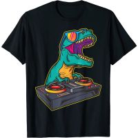 HOT ITEM!!Family Tee Couple Tee Adult T-Shirt For Men Women T Rex DJ Party Club Disk Jockey Gift Shirt EDM Dance Club T-Shirt