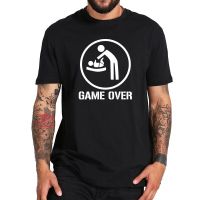 Father T-Shirt 100% Cotton To Be Best Dad Game Over Gift Creative Meaningful Design Comfortable Tops E4F3  E5BL