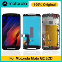 5.0 "DISPL ของแท้สำหรับ Motorola Moto G2สัมผัสหน้าจอ LCD หน้าจอดิจิตอล MOTOG2แทนการประกอบสำหรับพร้อมกรอบ