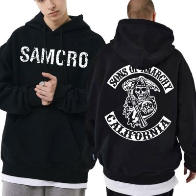 Y2k Hoodies Sons of Anarchy SAMCRO พิมพ์ Streetwear ผู้ชายผู้หญิง Harajuku การออกแบบแบรนด์ Hoodie Mens ขนาดใหญ่ Hooded Sweatshirt