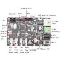 Stm32f103rct6 Mecanum คณะกรรมการควบคุมล้อ PID ปิดห่วงมอเตอร์ไดรฟ์ Omni หุ่นยนต์แขนโอเพนซอร์ส Ros ควบคุม Oled