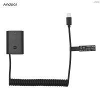 Andoer NP-FZ100 อะแดปเตอร์คัปเปลอร์แบตเตอรี่ดัมมี่ USB-C พร้อมสายพาวเวอร์ USB Type-C แบบเปลี่ยน สําหรับกล้อง Sony Alpha A6600 A7C A7III A7SIII A7RIII A7RIV A9 A9II A9R A9S