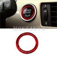 lujie Soft Carbon Fiber Engine Start Stop Button Cover Trim For BMW 3 Series E90 E92 E93 2005-2012 1pcs （2 Color）