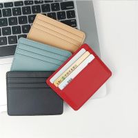 1Pc Pu Leather ID Card Holder Candy Color Bank Credit Card Box Multi Slot Slim Card Case Wallet Women Men Business Card Cover