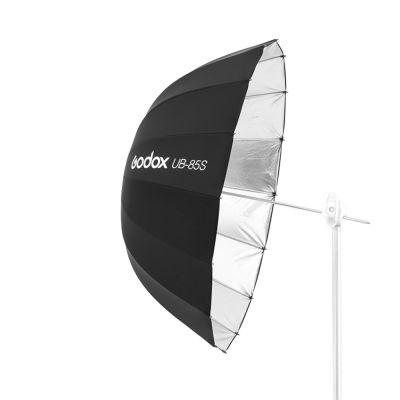 Godox UB-85S 33.5 inch 85cm Parabolic Black Reflective Umbrella Studio Light Umbrella with Black Silver Diffuser Cover Cloth