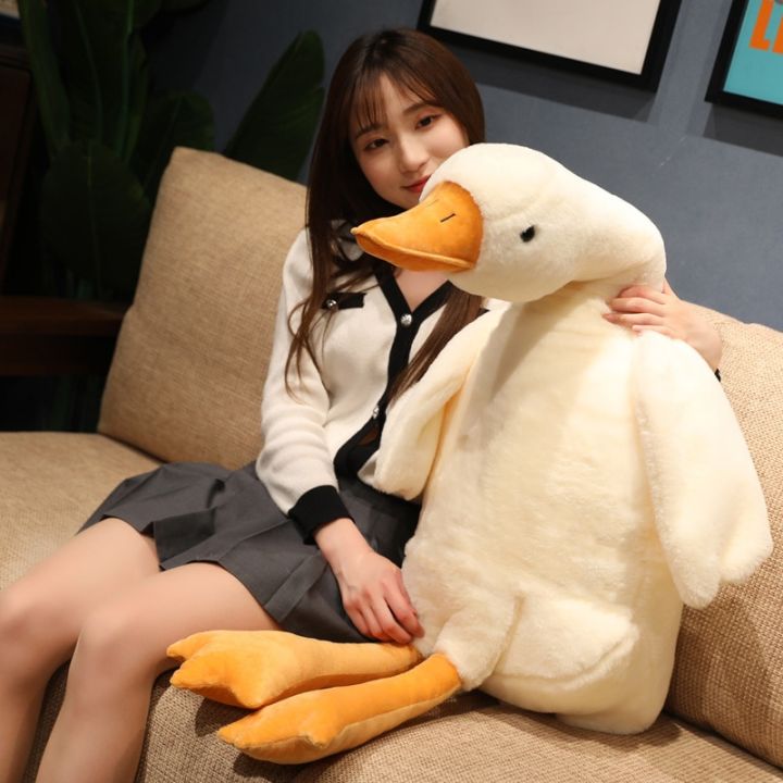 gaint-white-goose-plush-toy-super-soft-goose-stuffed-animals-plushie-huging-pillow-yellow-duck-peluche-birthday-gifts-for-kids