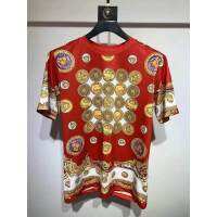 VERSACE New Men S Youth Casual Round Neck Short-Sleeved Pattern T-Shirt