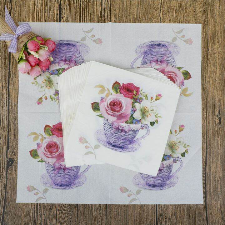 20pcs-lot-floral-flower-theme-paper-napkins-tissue-napkins-decoupage-decoration-festive-party-supplies-33x33cm