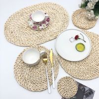 【CC】♂✿  1Pcs Cup Coasters Insulation Dining Table Mats Rattan Placemats Accessories Pot Holder Color