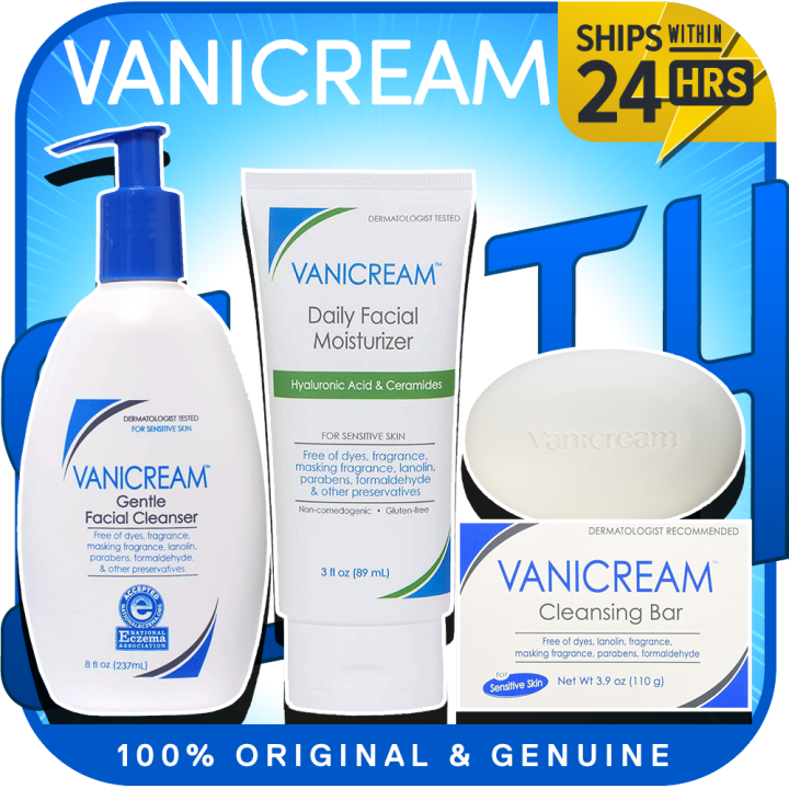 Vanicream Gentle Facial Cleanser Vanicream Facial Moisturizer With Hyaluronic Acid Vanicream 9448