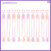 JointFlowers 10ชิ้นตัวจัดระเบียบสายไฟยืดหยุ่นนำกลับมาใช้ใหม่ได้สายซิลิโคนชุดเนคไทสายรัดเก็บของสายเคเบิล