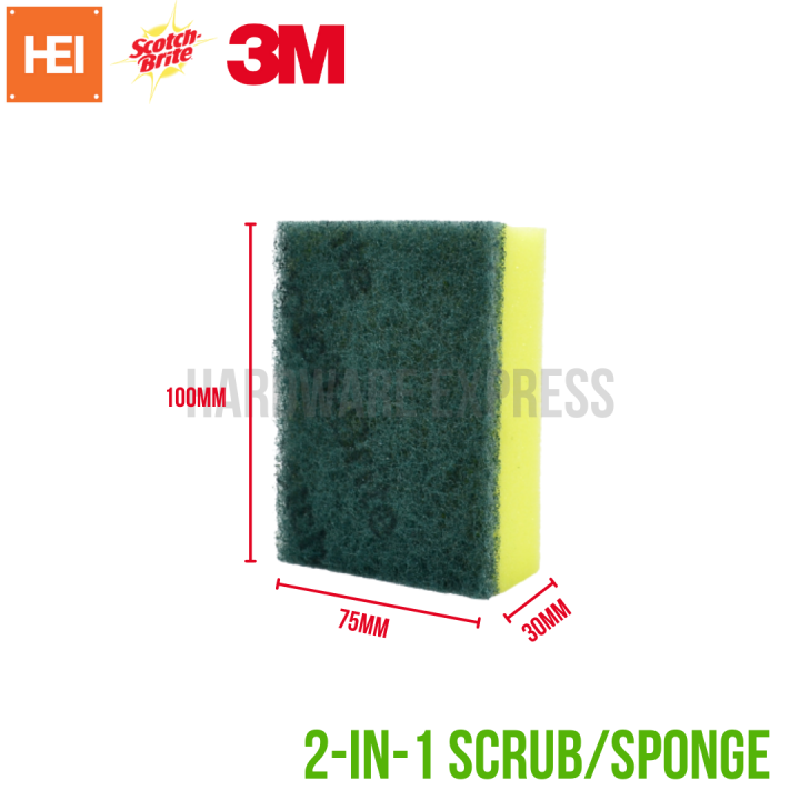 3M Scotch Brite 2-in-1 Scrub Sponge Trial Size | Lazada PH