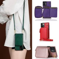 [Electronic film] Crossbody สายคล้องไหล่กระเป๋าซิปกระเป๋าสตางค์ซองหนังสำหรับ Samsung S22 S21 S20 S10 9หมายเหตุ20 10 A905G Card Stand Holder Cover