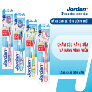 Combo 4 Bàn chải đánh răng cho trẻ em Jordan Step 36 - 9 tuổi, Lông mềm