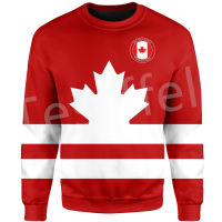 Tessffel แคนาดา Maple Leaf Country Flag Tattoo R แขนยาว3DPrint ผู้ชายผู้หญิง Unisex Harajuku เสื้อลำลองซิป Hoodies 1X