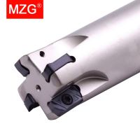 MZG EXN03R CNC เครื่องกลึงป้อนเร็วเครื่องจักรกลโลหะผสม End Mill Shank LNMU คาร์ไบด์สองด้านแทรกเครื่องตัดมิลลิ่ง