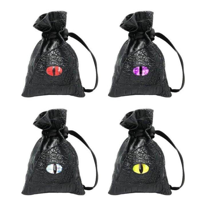 ☃ ☈ Dragon Eye Dice Bag Drawstring PU Leather Dice Bag Dice Organizer