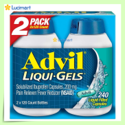 HCMViên uống Advil Liqui-Gels 200 mg 2 hộp 240 viên Hàng Mỹ