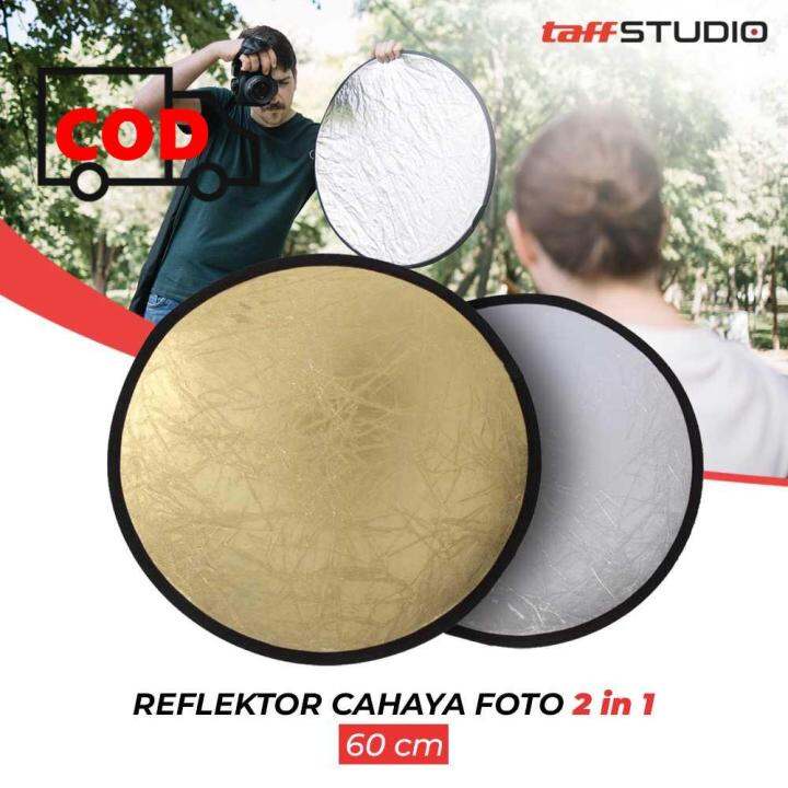 Reflektor Cahaya Kamera Foto Studio Cm In Bulat Gold Silver Lightning Reflector Fotografi