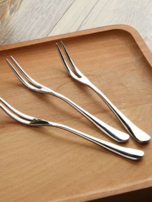 [Durable and practical] MUJI export European style fruit fork set stainless steel thickened household cake small fork dessert fork fruit fork sign