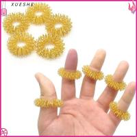 XUESHE อุปกรณ์ระดับพรีเมียม วงแหวนกดจุด Φ2.5cm สปริงสปินนิ่ง แหวนความเครียด ขนาดกะทัดรัดกะทัดรัด เหล็กเหล็กไร้สนิม แหวนนวดนิ้วมือ นิ้วผ่อนคลายมือ