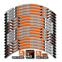 16pcs Strips Motorcycle Wheel Tire Stickers Car Reflective Rim Tape Motorbike Bicycle Auto Decals for KTM Duke Ready to Race Decals  Emblems