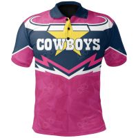 2023 NEW Style Cowboys Rugby Polo Shirt Pink Versionsize：XS-6XLNew product，Can be customization