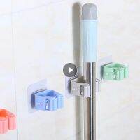 Multi-Purpose Hooks Mop Holder Wall Mounted Mop Clip Brush Broom Hanger Storage Rack Kitchen Bathroom Accessories Hanging Pipe Picture Hangers Hooks