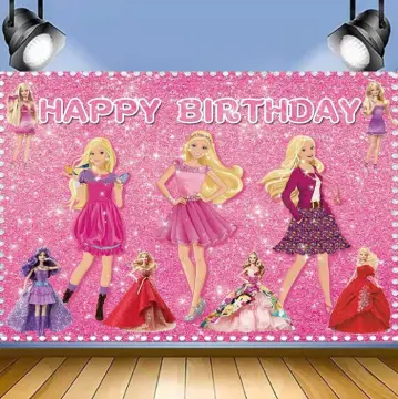 Custom Barbie Princess Backdrops Girls Birthday Party Background Banner  Decor