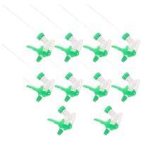 10 Pcs Mist Spray Bottle Steam Sprayer Head Plastic Nozzle Hand Button Nozzles Water