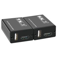 30เมตรขยาย HDM กว่า Cat6สายเคเบิลเครือข่าย HDMI เป็น Rj45ตัวแปลงอีเธอร์เน็ตสำหรับกล้อง DVR NVR เพื่อจอทีวีสนับสนุนเมาส์ USB