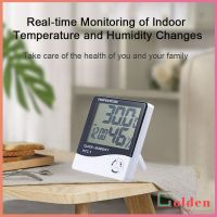 Goldenแบบดิจิตอล  LCD แบบดิจิตอล เครื่องวัดอุณหภูมิและความชื้น Digital Temperature Meter