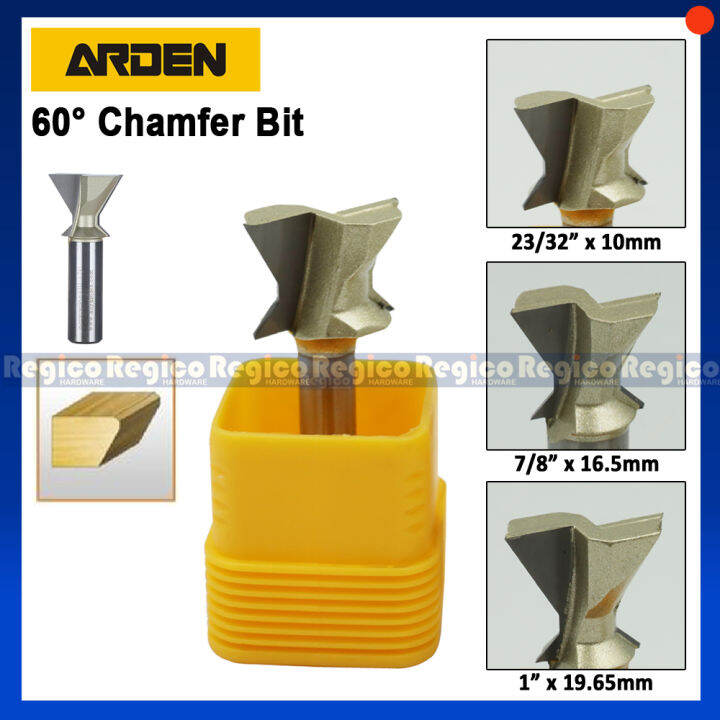 ARDEN 60 Degree Chamfer Chamfering Router Bit 0312 Regico Hardware