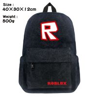 Virtual world ROBLOX mens and womens shoulders printed backpack student schoolbag casual simple outdoor travel backpack 〖WYUE〗