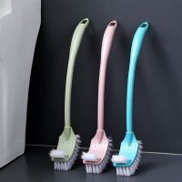 OAPE Thick Plastic Long Handle Double-Sided To Dead Corners And Soft Bristles Cleaning Supplies Toilet Brush Curved Brush