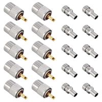 ™♀♝ 20 Pack UHF/PL-259 złącze lutowane wtyczka z reduktorem do RG8X RG8 RG59 LMR-400 RG-213 złącze koncentryczne kabel