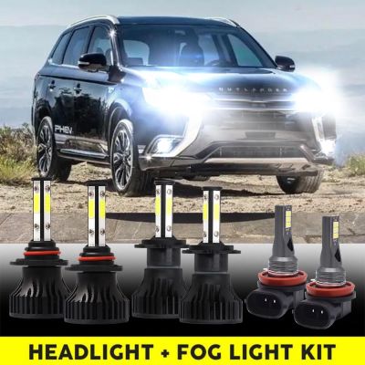 ไฟหน้าสูงต่ํา ไฟตัดหมอก LED สําหรับ Mitsubishi Outlander 2017 2018 2019 Qty 6 รับประกัน 10 เดือน