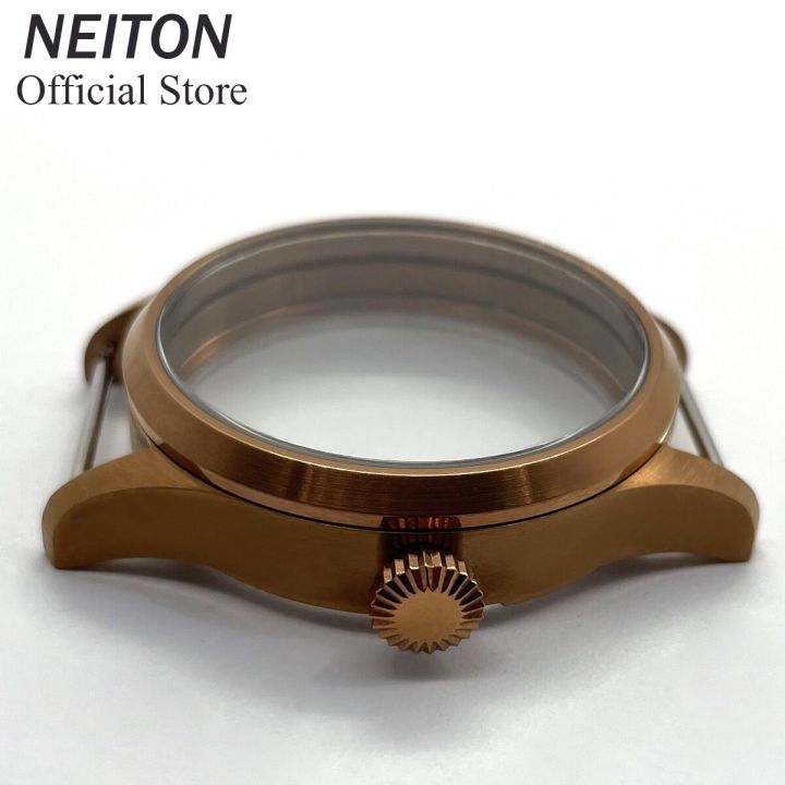 neiton-42mm-manual-watch-case-see-through-back-sapphire-glass-fit-eta-6497-6498-st3600-3602-bronzed-pvd-black