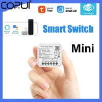 CORUI Tuya Mini WiFi Smart Switch 1/2 Gang DIY Switch Smart Life Timer Relay Control Breaker Voice App Control Alexa Google Home