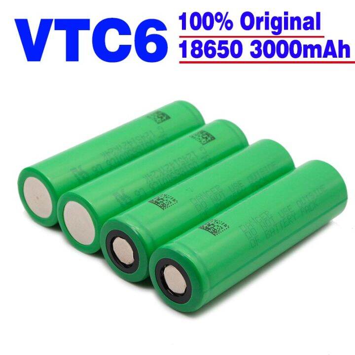100% ของแท้ชาร์จได้ VTC6.3.7V 3000MAh .Li-ion Battery.18650สำหรับไฟฉาย ...