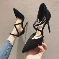 Fashion nd Pointed Toe High Heels Sandals Shoes Women y Buckle Strap Office Ladies Slingback Shoes For Women 2022 Sandales