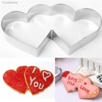 ✱ Lovely Double Heart Cookies Cutter Cake Mold Sweet Love Cake Pastry DIY Mould Baking Tools Stainless Steel Metal Valentines Day